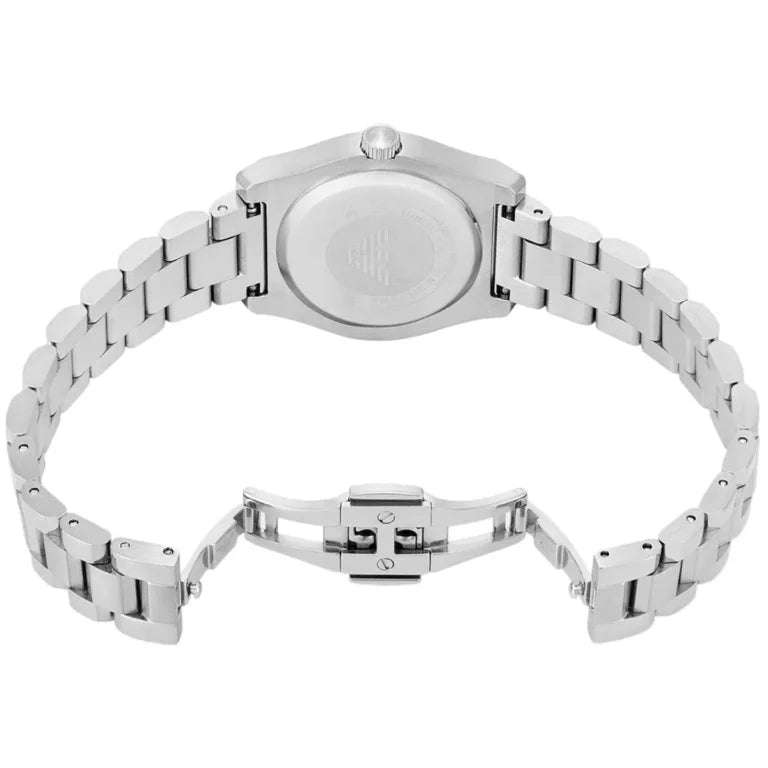 Emporio Armani Federica AR11656 Women’s Silver Stainless Steel Watch – Green Dial 32mm Quartz Timepiece with Date
