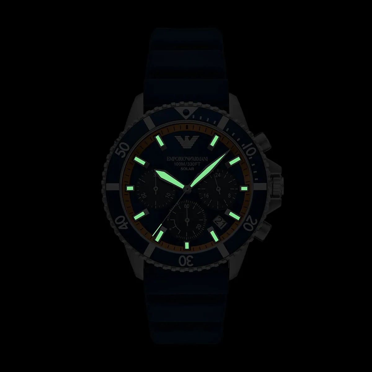 Men's World Explorer Blue Solar Powered Chronograph Watch AR11696