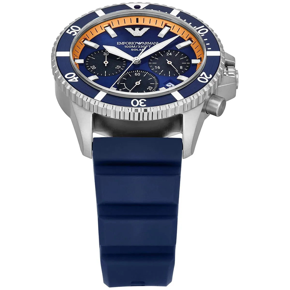 Men's World Explorer Blue Solar Powered Chronograph Watch AR11696
