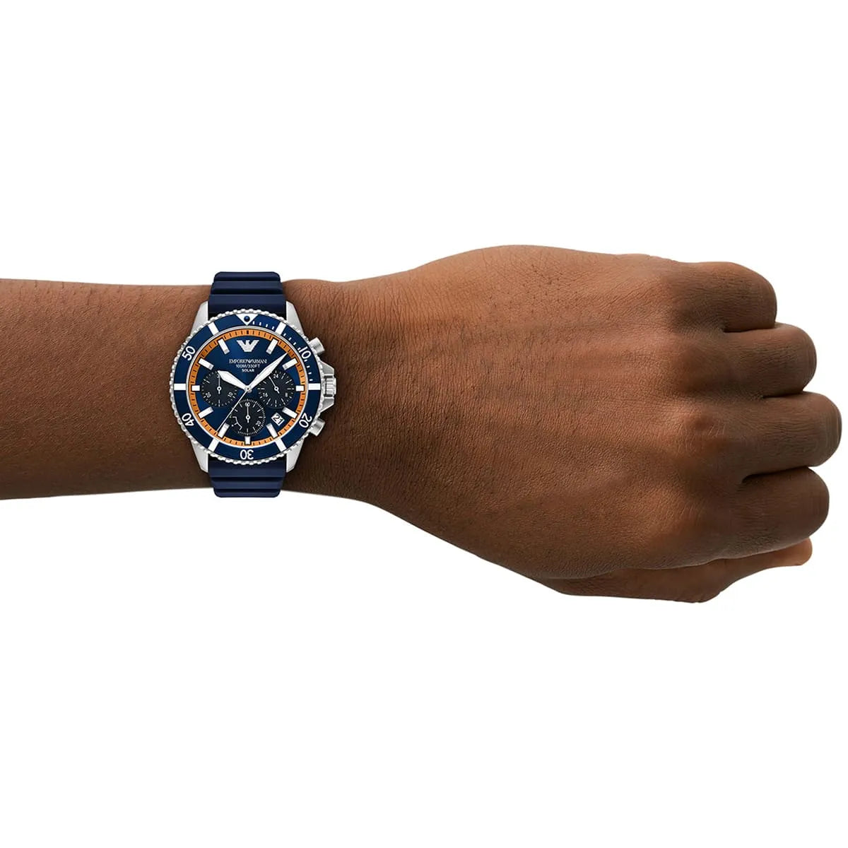 Men's World Explorer Blue Solar Powered Chronograph Watch AR11696