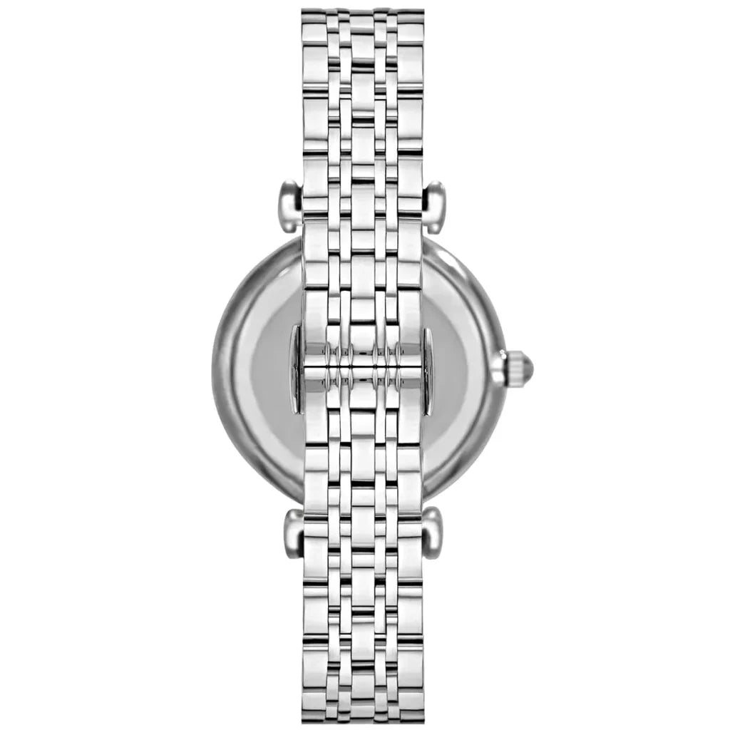 Emporio Armani AR1779 Women’s Watch – Gianni T-Bar Silver Stainless Steel with Pink Dial 32mm