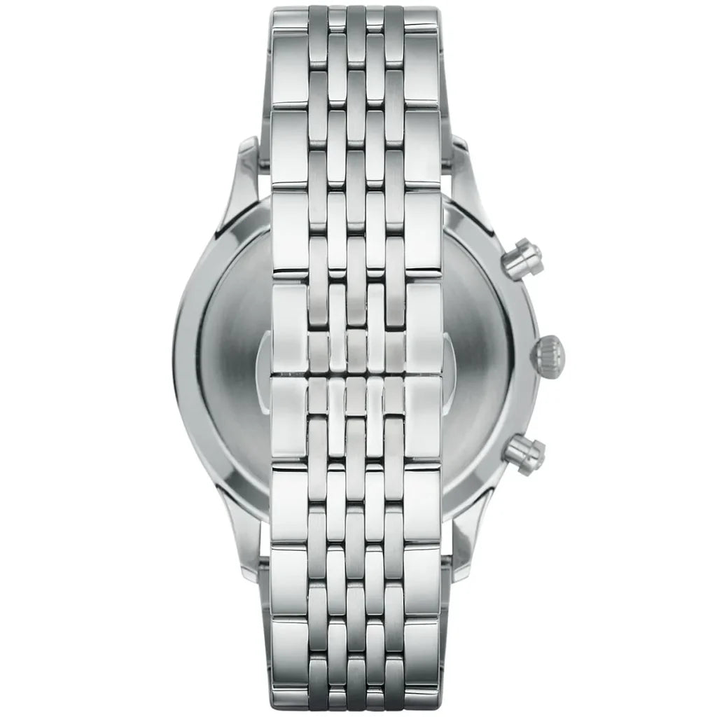 Emporio Armani AR1863 Men’s Watch – Beta Large Silver Stainless Steel with Black Dial 43mm