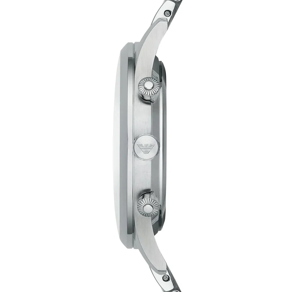Emporio Armani AR1863 Men’s Watch – Beta Large Silver Stainless Steel with Black Dial 43mm