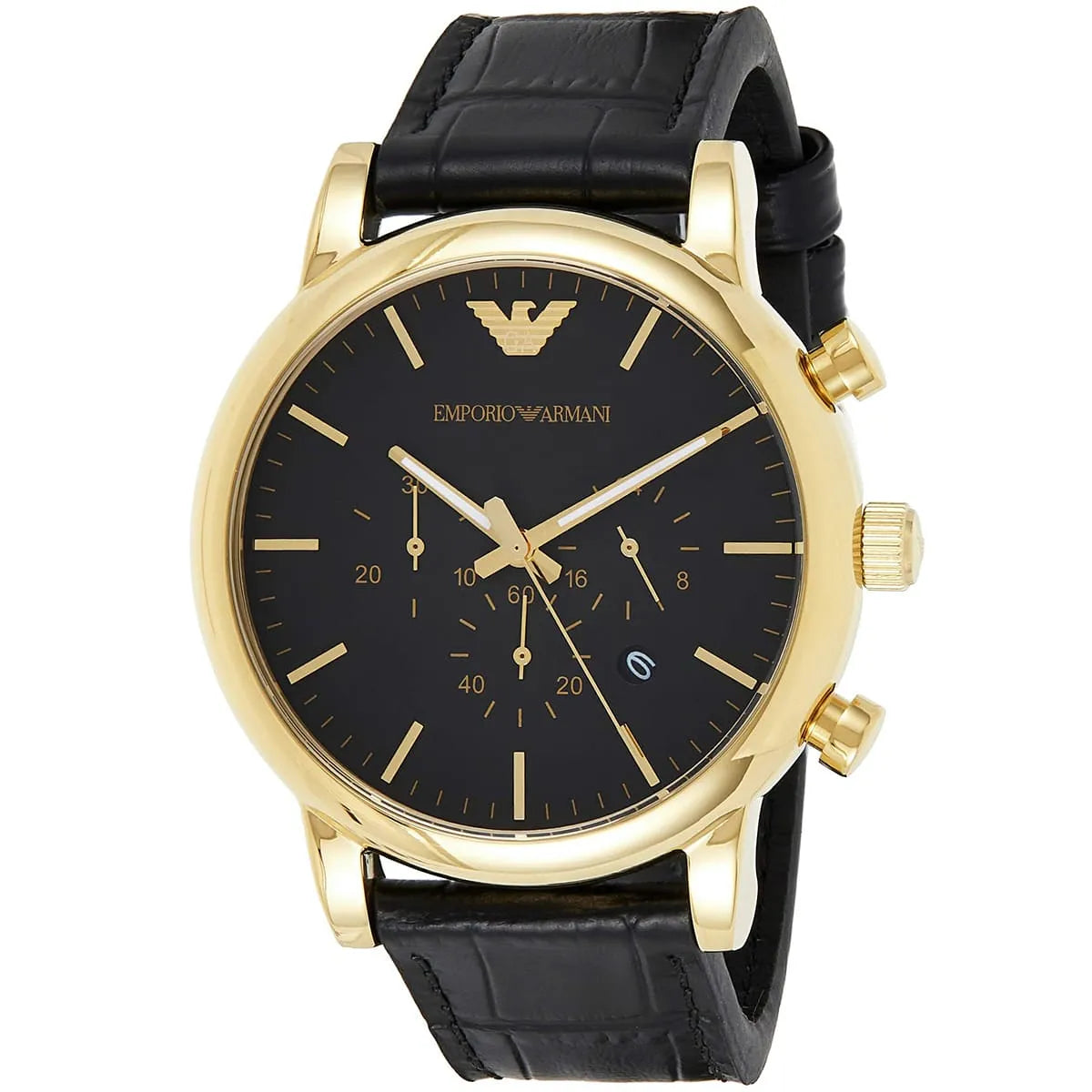 Luigi Chronograph Black Dial Men's Watch AR1917