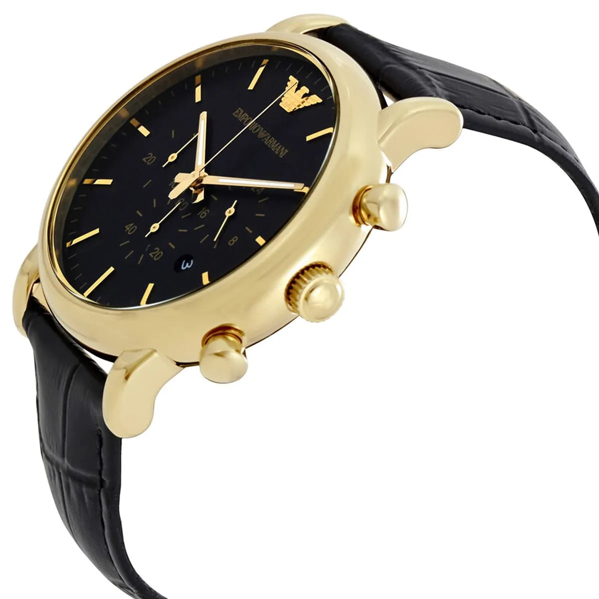 Luigi Chronograph Black Dial Men's Watch AR1917