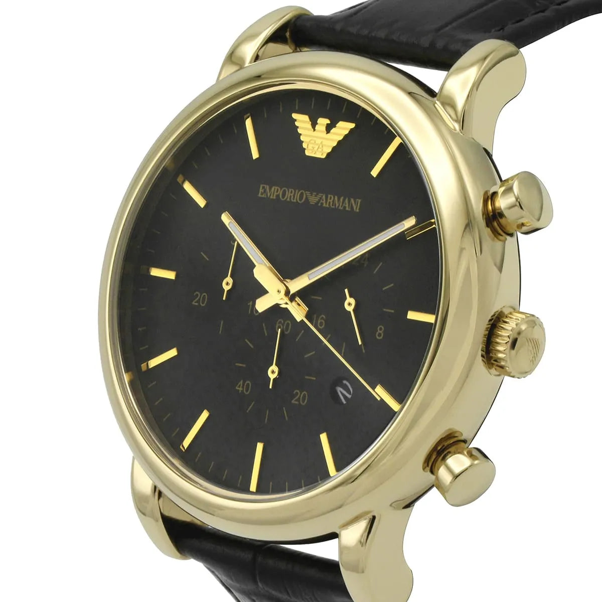 Luigi Chronograph Black Dial Men's Watch AR1917