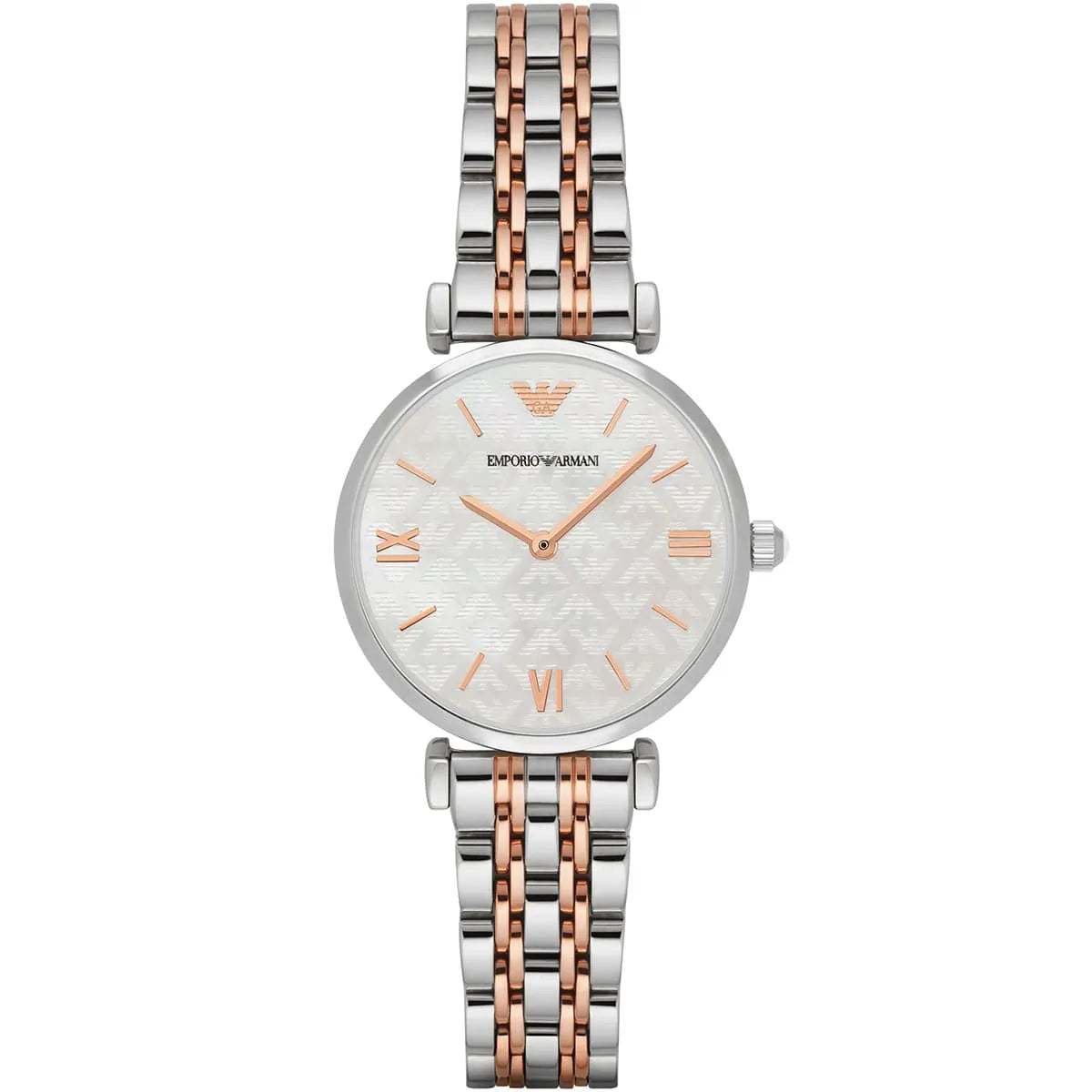 Emporio Armani Women’s Watch AR1987 – Elegant Gianni T-Bar Two-Tone Stainless Steel Quartz Timepiece