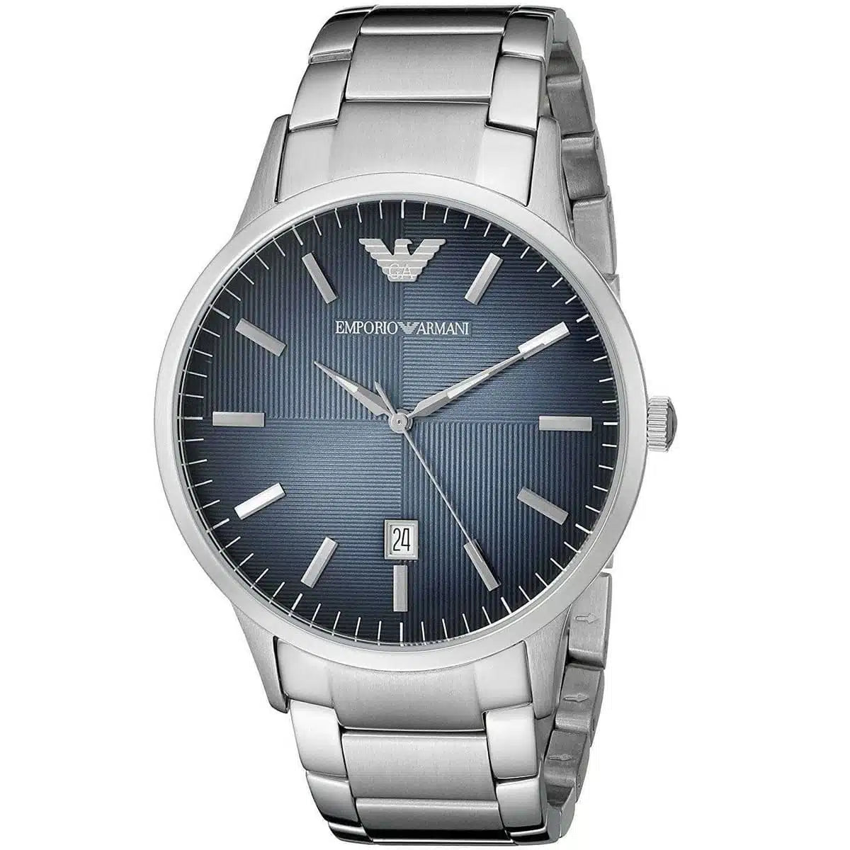 Emporio Armani Renato Large Men’s Watch AR2472 – Blue Dial, Silver Stainless Steel, 43mm