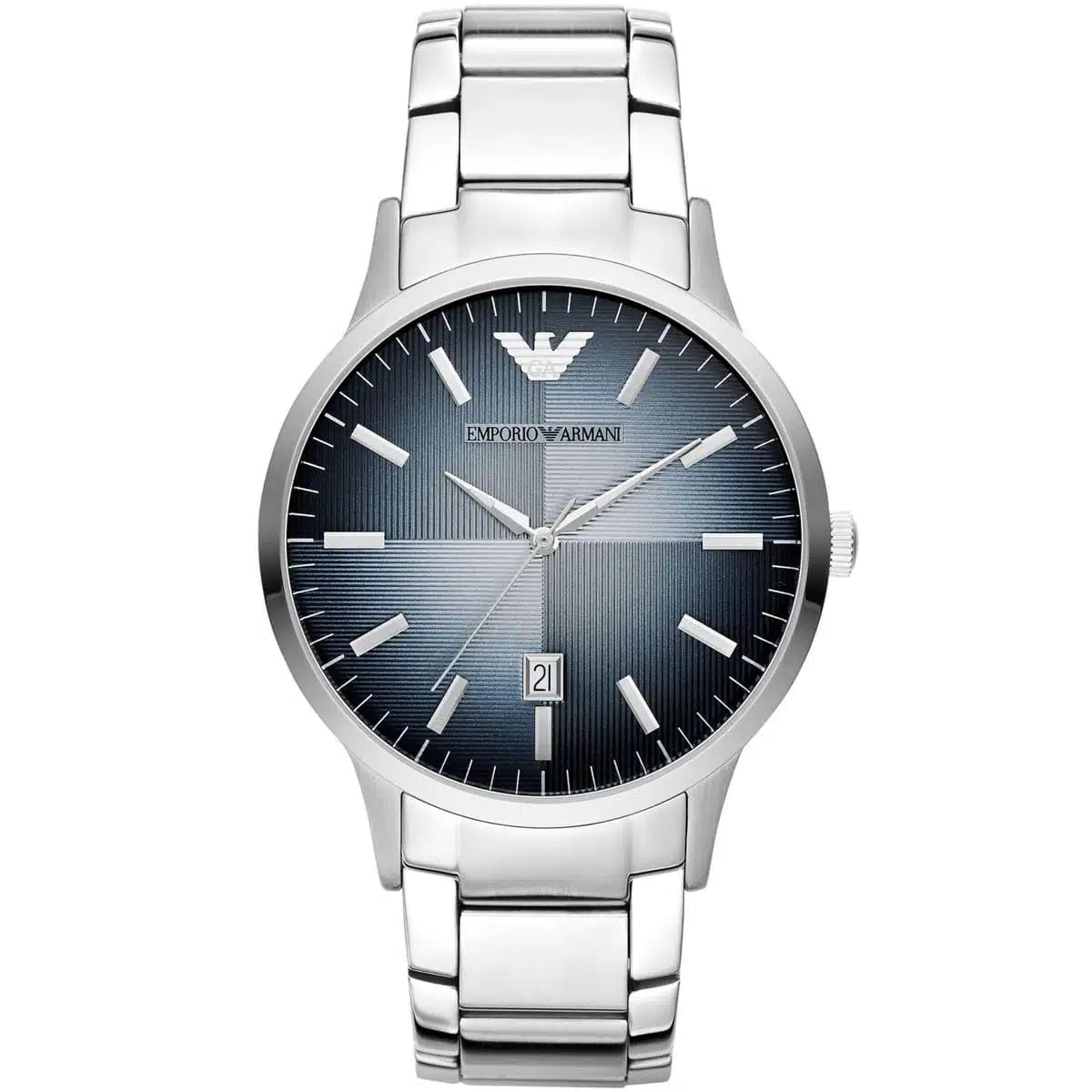 Emporio Armani Renato Large Men’s Watch AR2472 – Blue Dial, Silver Stainless Steel, 43mm