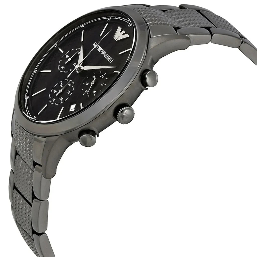 Emporio Armani Renato Large Men’s Watch AR2505 – Blue Dial, Stainless Steel Bracelet, 43mm