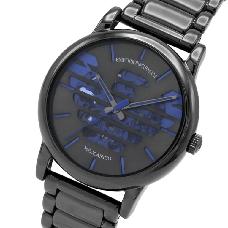 Emporio Armani Luigi Automatic Watch for Men AR60029 – Gray Dial, Stainless Steel Strap, 43mm