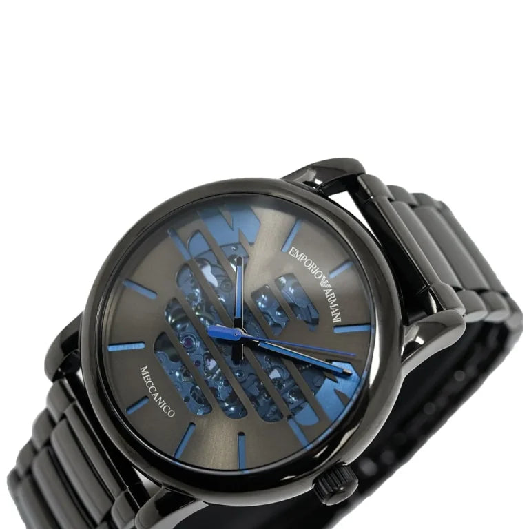 Emporio Armani Luigi Automatic Watch for Men AR60029 – Gray Dial, Stainless Steel Strap, 43mm