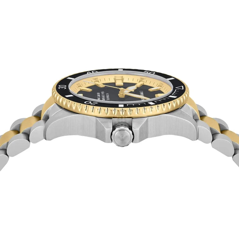 Emporio Armani Sea Explorer Men’s Automatic Watch – Two-Tone Stainless Steel | 200M Water Resistant | Model AR60089