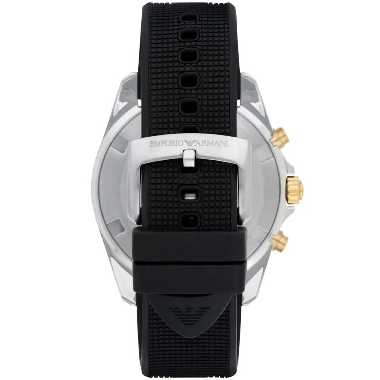 Emporio Armani AR80003 Sigma XLarge Men's Watch – Black Dial, Silicone Strap, 44mm Quartz