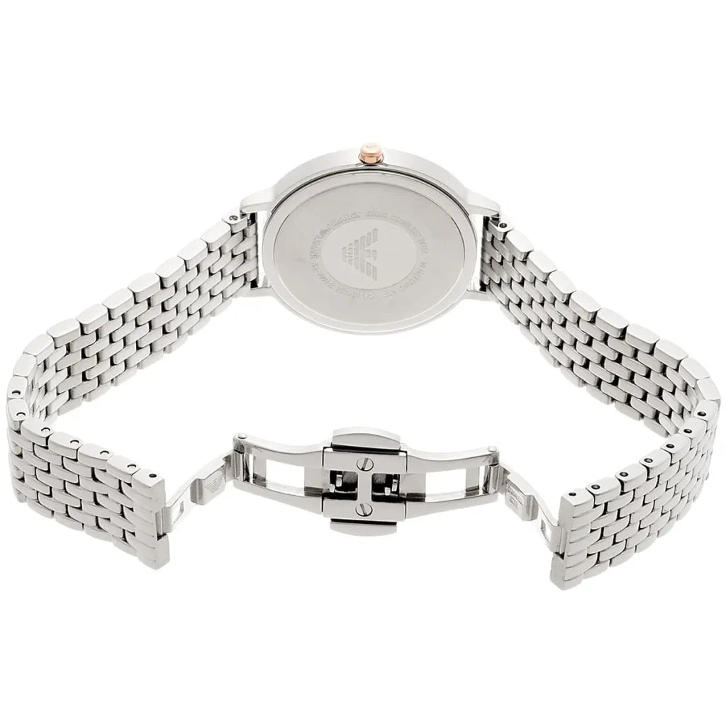 Emporio Armani Kappa AR80014 Men’s Watch – White Dial Stainless Steel Elegant Fashion Watch
