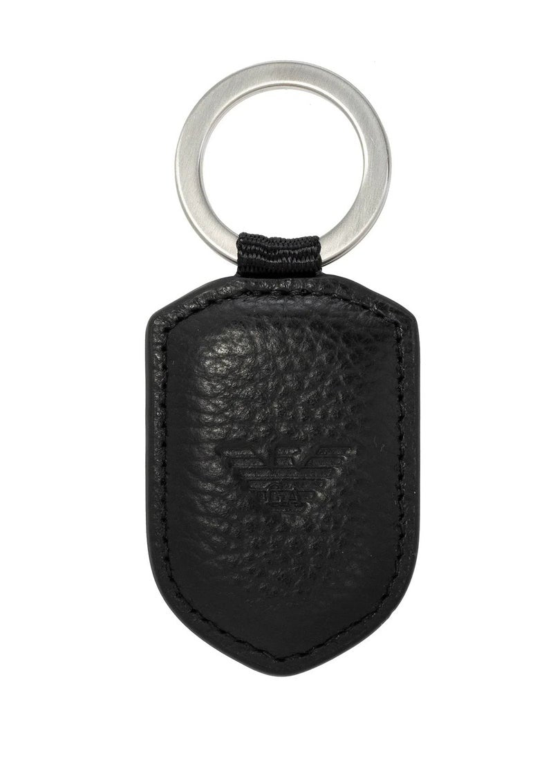 EA Black Leather Wallet & Keychain Set For Men 12#