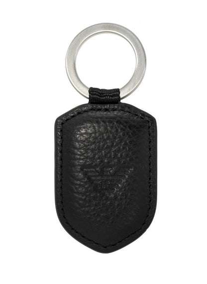 EA Black Leather Wallet & Keychain Set For Men 12#