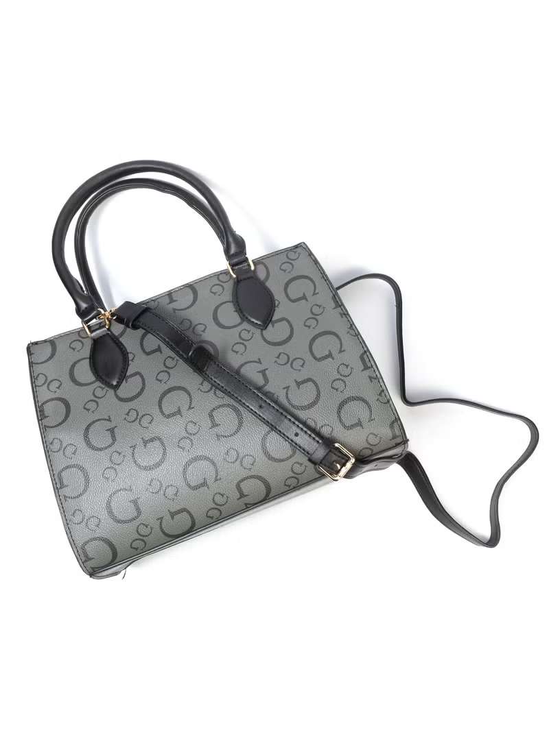 GUESS Oak Park Small Carryall Grey– Women’s Stylish Satchel Handbag JG823822 #81