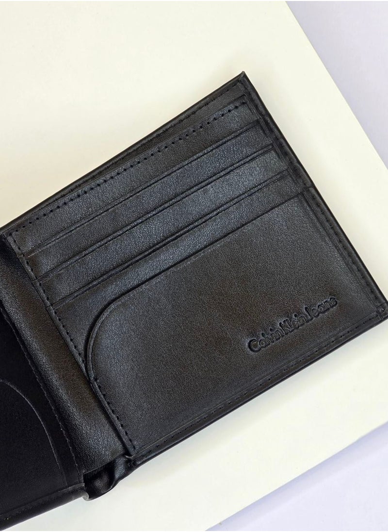 CK Black Leather Wallet-Belt Set For Men #9