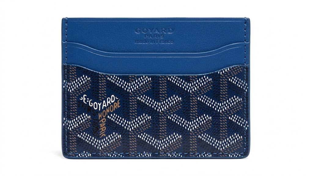 Goyard Saint-Sulpice Card Holder in Goyardine Canvas and Leather – Blue#9