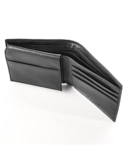 GU Black Leather Wallet For Men 83#