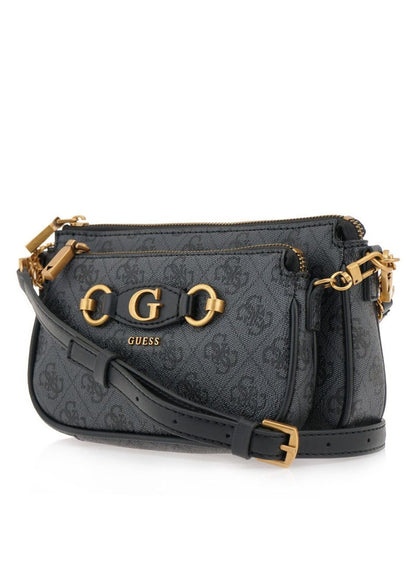 GU 2-in-1 Dark Grey Monogram Crossbody Bag For Women 76#