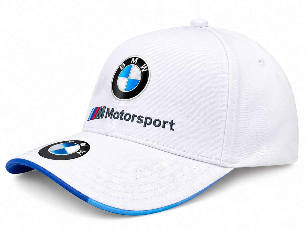 BMW M Motorsport White Baseball Cap - Adjustable Unisex Sports Hat#9
