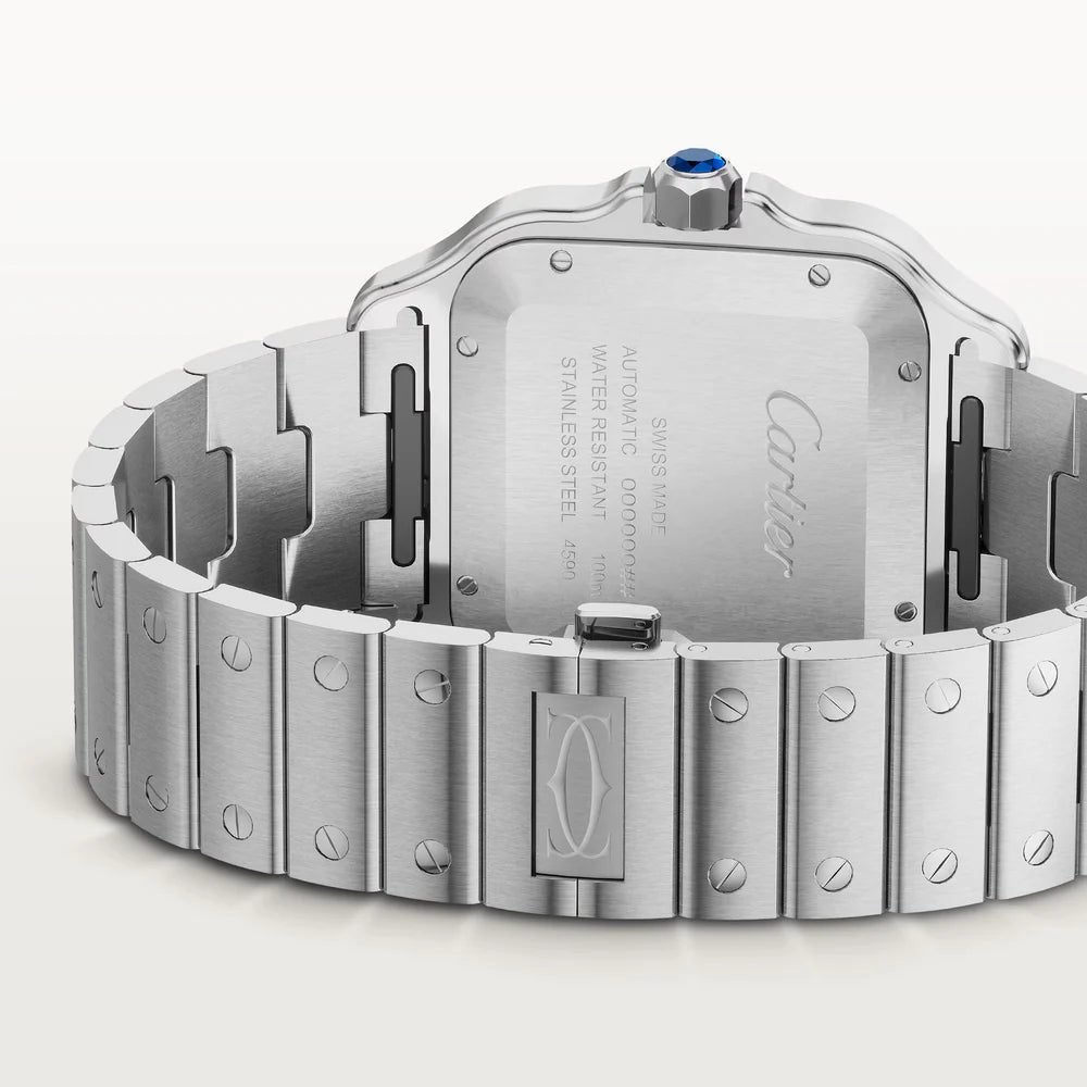 Santos de Cartier LM Watch – Gradient Blue Dial & Stainless Steel Bracelet