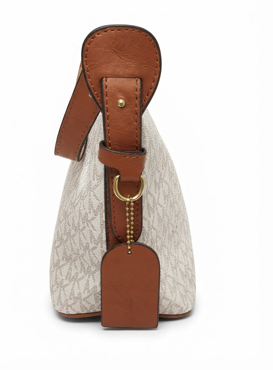 Michael Kors Signature Monogram Hobo Bag with Detachable Pouch#0042