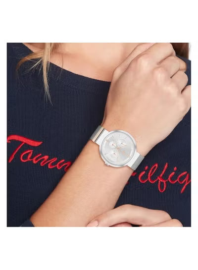 Tommy Hilfiger Lidia Women’s Watch 1782537 – Silver Dial, Silver Stainless Steel Strap, Multifunction Quartz, 40mm
