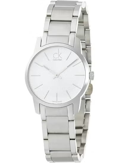 Calvin Klein Women’s Watch K2G23126 – City Lady Silver Dial with Stainless Steel Strap