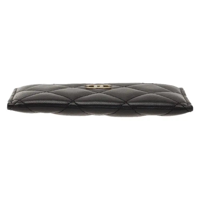 Chanel Black Quilted Leather CC Card Case#16
