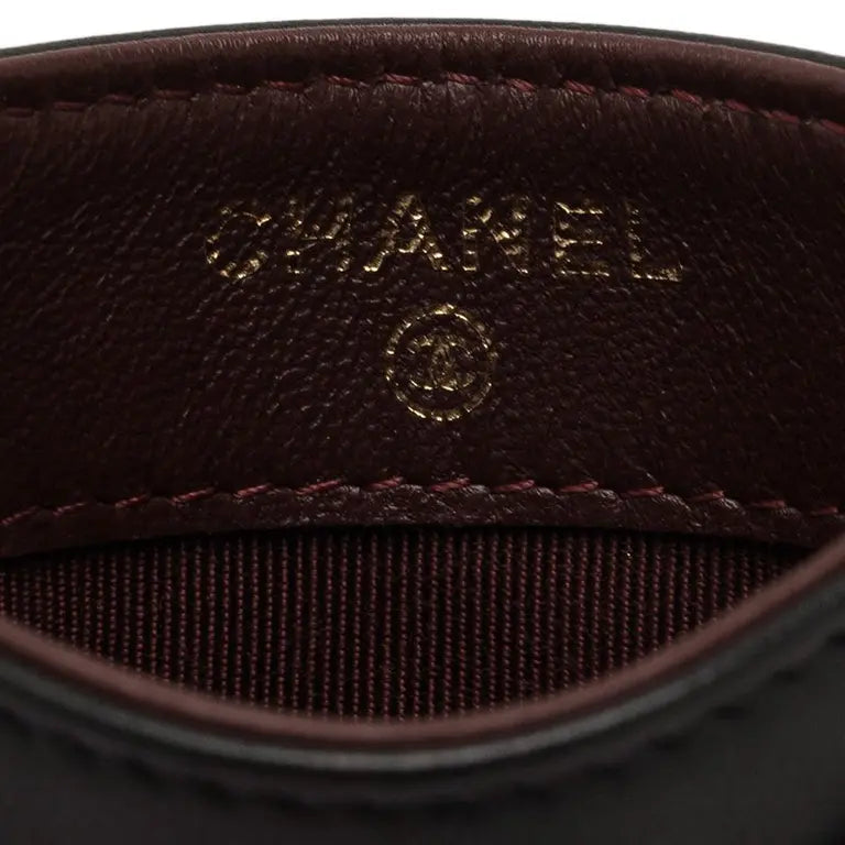 Chanel Black Quilted Leather CC Card Case#16