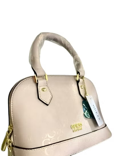 GUESS Small Dome Satchel Bag for Women with Detachable Crossbody Strap – White#17-100