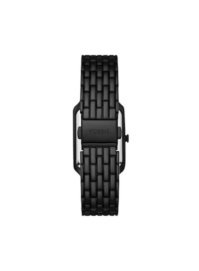 Fossil Raquel Women’s Watch ES5340 – Black Dial Rectangular Case with Black Stainless Steel Bracelet