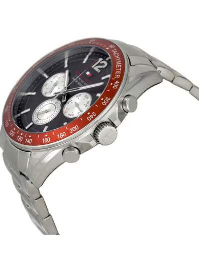 Tommy Hilfiger Luke Men’s Watch 1791122 – Gray Dial, Silver Stainless Steel Strap, Multifunction Quartz, 47mm