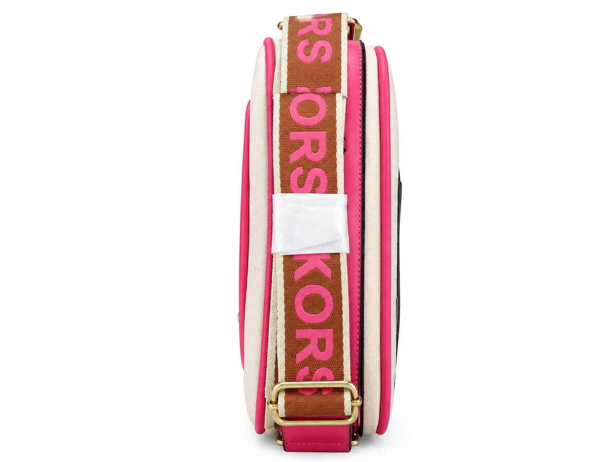 Michael Kors Pink & Beige Crossbody Bag – Stylish Everyday Shoulder Bag#0081