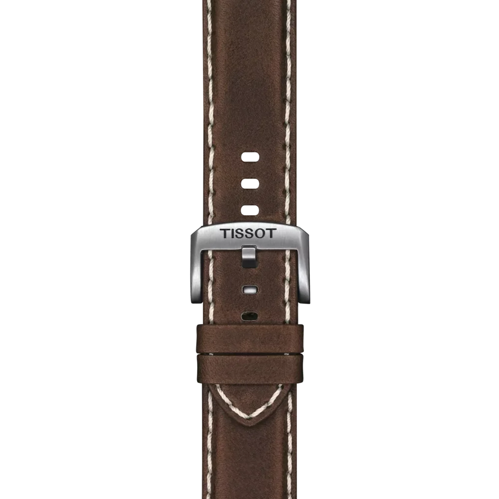 Tissot Supersport Chrono Men's Swiss Quartz Chronograph Watch T125.617.16.051.01 – 45.5 mm, Black Dial & Brown Leather Strap