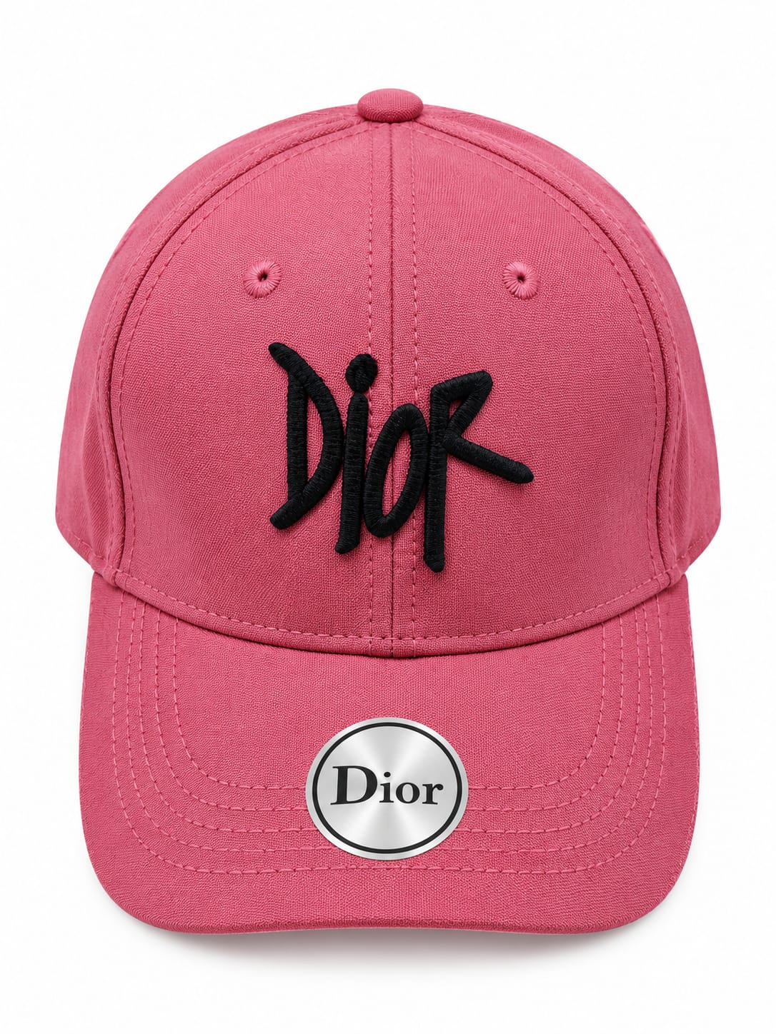 Pink Dior Baseball Cap for Men – Embroidered Logo, Adjustable Fit#1