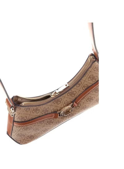Guess Latte Logo Light Brown Women Crossbody Bag HWSG7993730 – Elegant Leather Monogram Bag#193