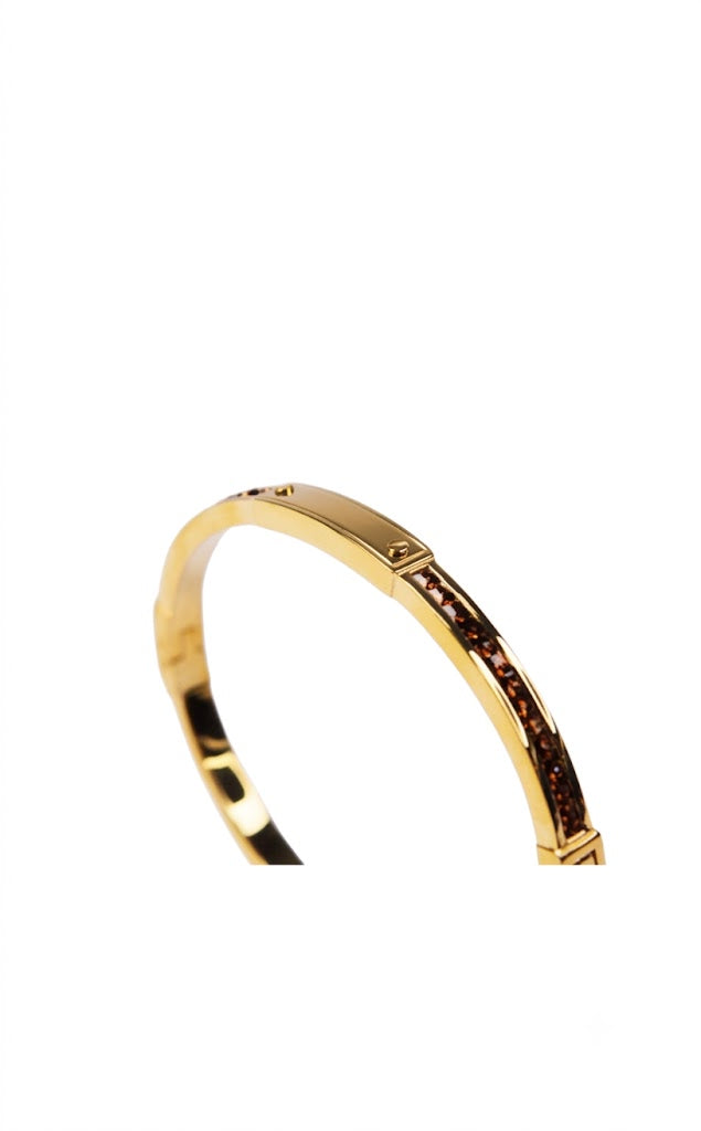 Michael Kors Women's Logo Bangle Bracelet – Gold Tone#07