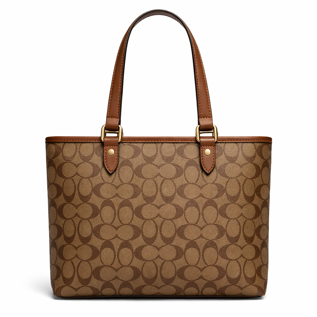 Coach Signature Brown Tote Handbag - Women