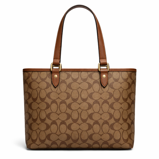Coach Signature Brown Tote Handbag - Women