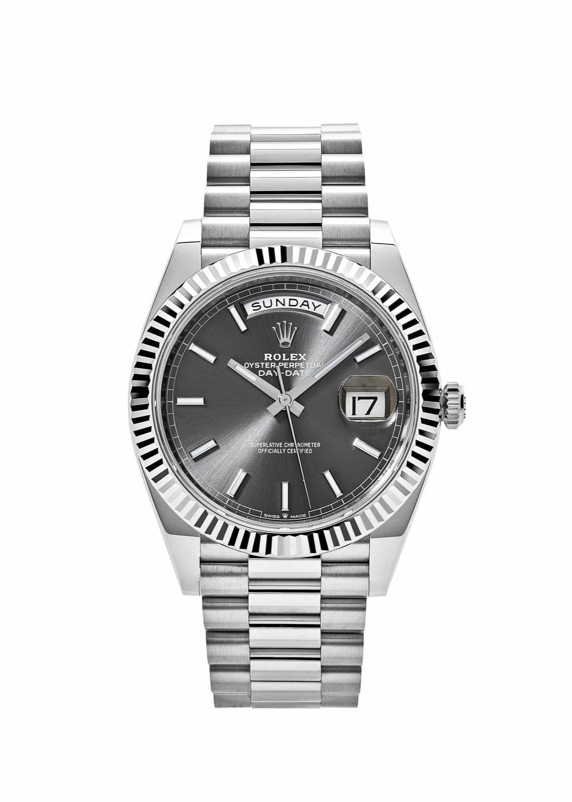 Rolex Day-Date Watch For Men - Grey Dial