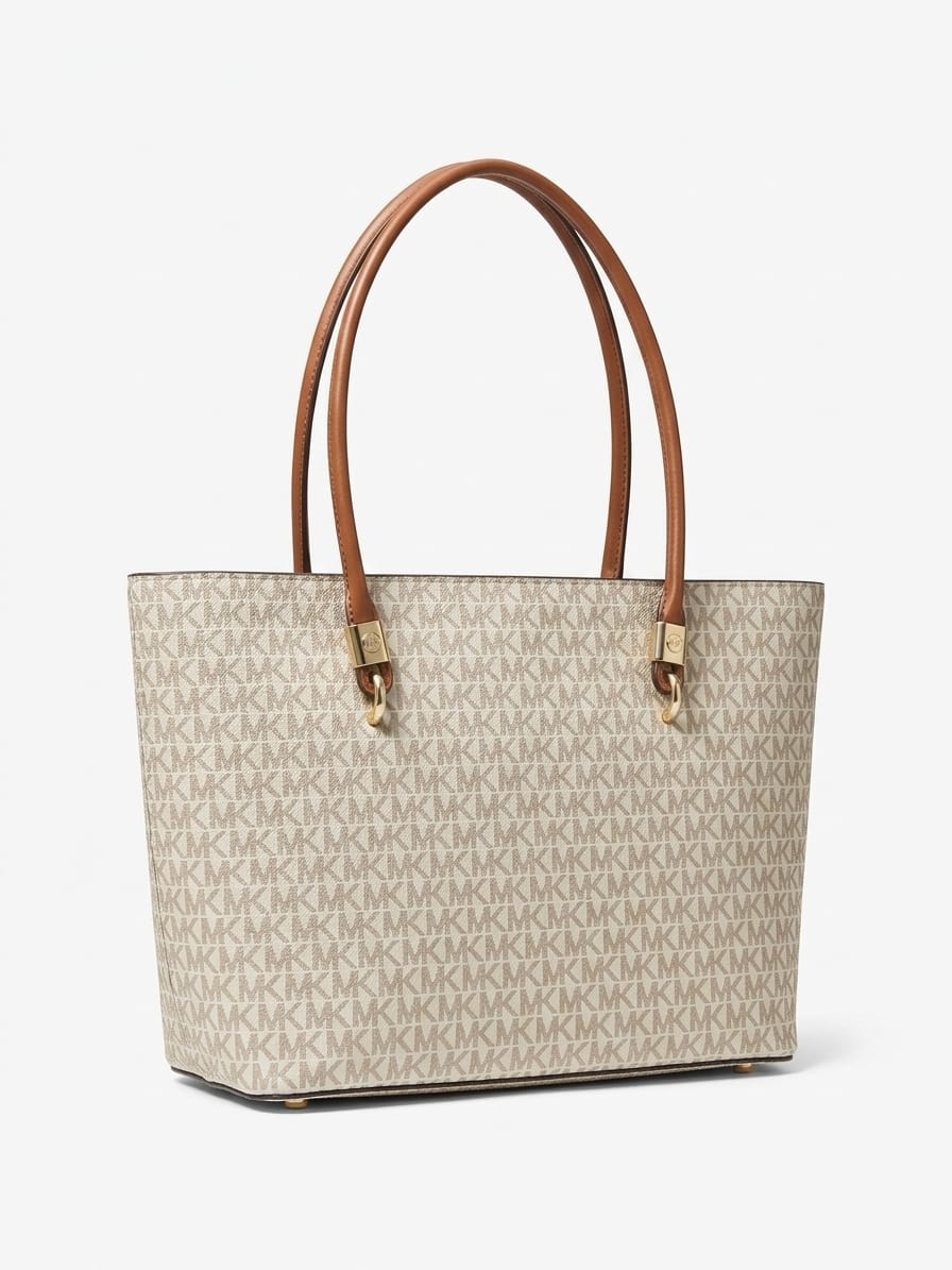 Michael Kors Women's Signature Tote Bag - Beige & Brown#0036