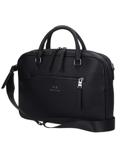 Armani Exchange Black Laptop Bag- Eco-Leather #0004