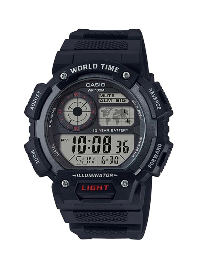 Water Resistant Digital Resin Wrist Watch AE-1400WH-1A - 51 mm - Black
