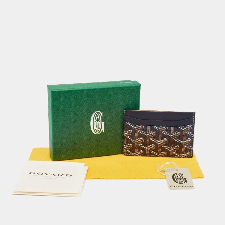 Goyard Saint-Sulpice Card Holder in Goyardine Canvas and Leather – Navy #6
