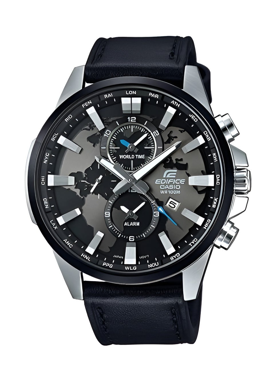 Casio Edifice EFR-303D-1A Men's World Time Watch - Grey Dial #Edif-21