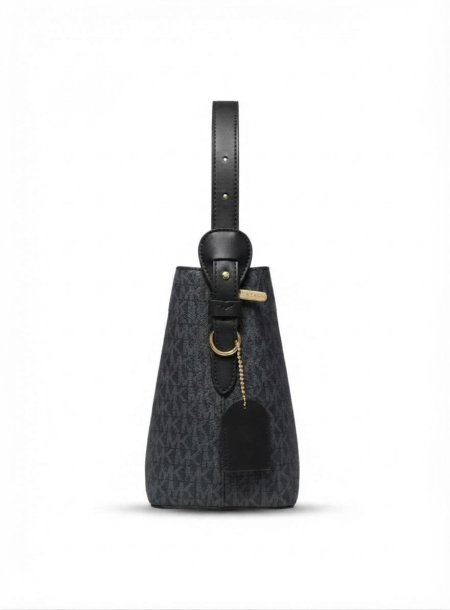 Michael Kors Women’s Signature Monogram Black Shoulder Crossbody Bag#0041